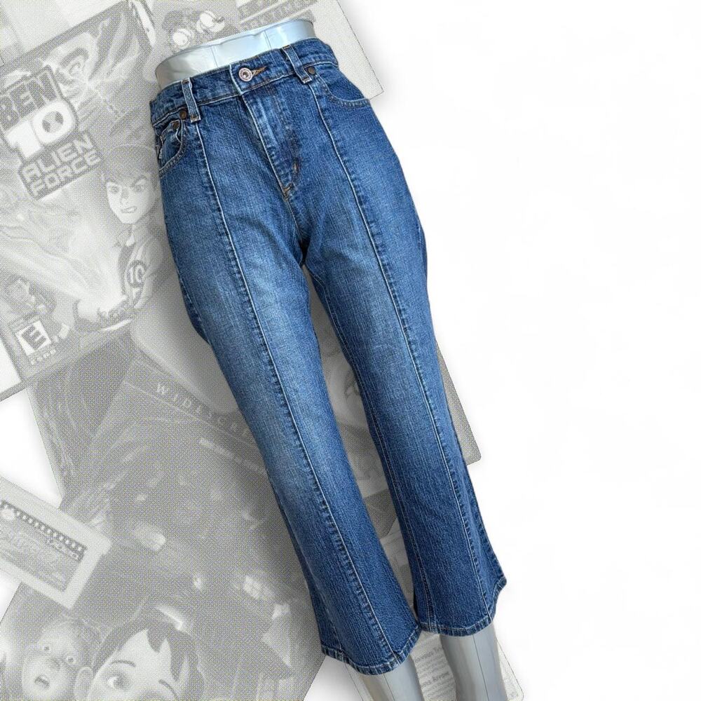 Y2K‎ DKNY East Village Wide Leg Mid Rise Double Panel Denim Jeans
